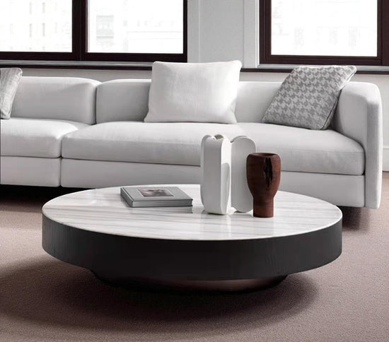 Orris Coffee Table – Modern Marble Top Coffee Table for Living Room