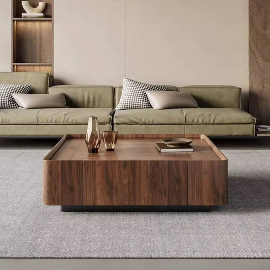 Monterra Coffee Table – Modern Walnut Coffee Table for Living Room