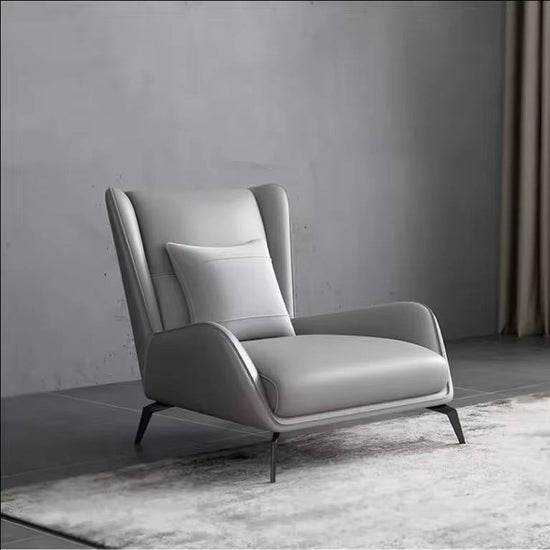 Vireo Plush Accent Chair – Luxury Leather Lounge Chair for Living Room