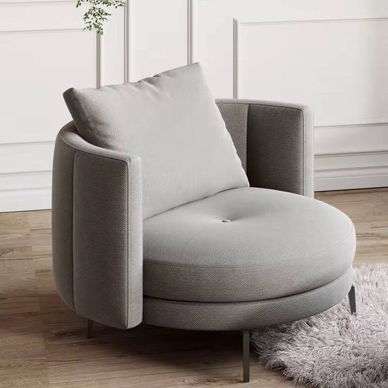 Plume Channel-Tufted Accent Chair – Modern Upholstered Lounge Chair for Living Room