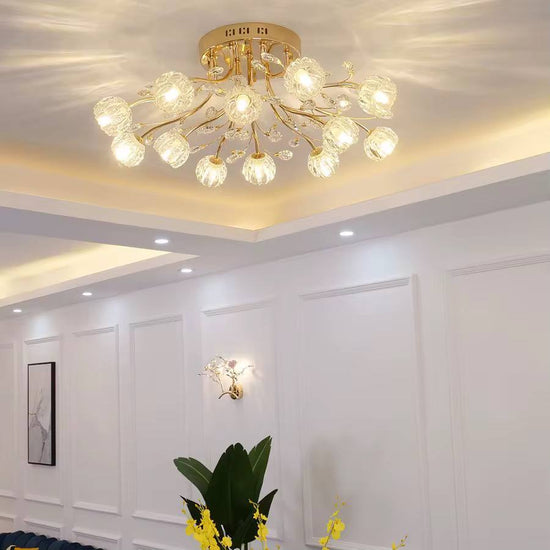 Luce Blossom Chandelier – Modern Floral Ceiling Light for Living Rooms