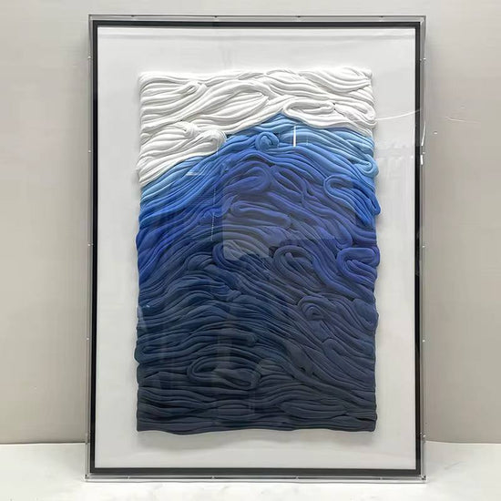 Rivage Textured Wall Art – Large Ocean-Inspired Canvas for Modern Living Rooms
