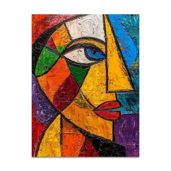 Bruma Abstract Oil Canvas – Large Geometric Wall Art for Living Room