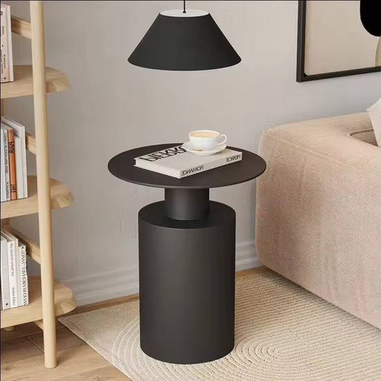 Volta Minimalist Side Table – Modern Cylindrical Accent Table for Living Room