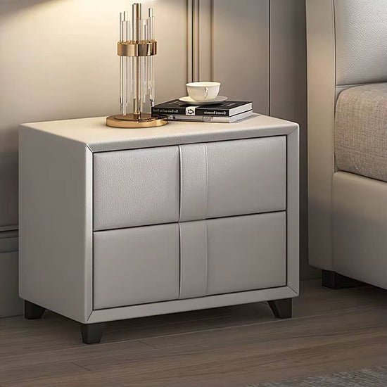 Aether Quilted Nightstand – Modern Upholstered Bedside Table for Bedroom